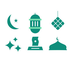 Ramadan Icons Set 