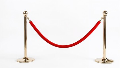 Event security barrier with red rope representing restricted access and organization