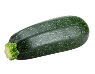 A single green oblong vegetable with a textured, speckled surface on a solid black background