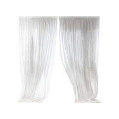 Sheer Curtains. Minimalist Home Decor And Interior Design Element. Isolated On Transparent Background