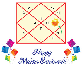 artistic creative makar sankranti background.eps
