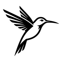 Fototapeta premium Minimal abstract bird logo design in a clean flat vector style. Black or other monochrome symbol isolated on a white background suitable for corporate, technology, finance, creative, and branding use.