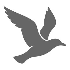 Obraz premium Minimal abstract bird logo design in a clean flat vector style. Black or other monochrome symbol isolated on a white background suitable for corporate, technology, finance, creative, and branding use.