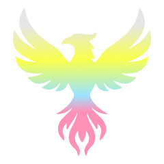 Obraz premium Minimal abstract bird logo design in a clean flat vector style. Black or other monochrome symbol isolated on a white background suitable for corporate, technology, finance, creative, and branding use.