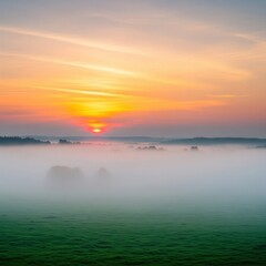 Naklejka premium Gentle Tricolor Light at Horizon – Peaceful India Spiritual Background