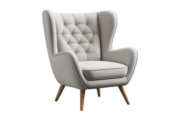 Obraz premium Modern armchair isolated on a transparent background for office or home interior design
