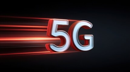 Dynamic 5G Technology Background with Connected Devices Illustrating High-Speed Connectivity and Modern Innovation