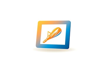 Modern rocket icon on gradient background for tech and innovation