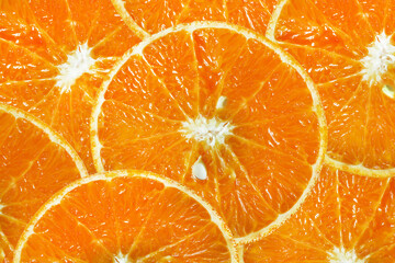 Close-up of citrus orange slices background