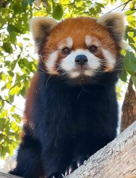 red panda on the tree