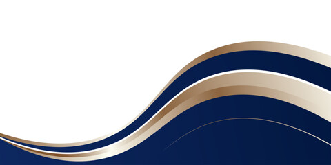 Blue Gold Wave Abstract Shape Border and Corner Frame Vector Eps 10 Decorative Elements Corners, Borders, and Frames.