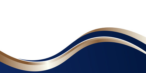 Blue Gold Wave Abstract Shape Border and Corner Frame Vector Eps 10 Decorative Elements Corners, Borders, and Frames.
