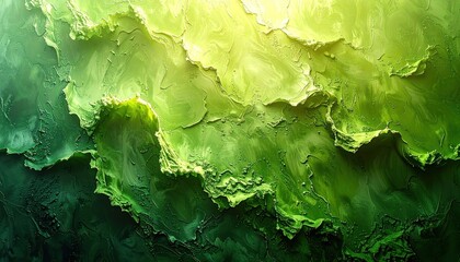Abstract Green Texture with Light and Shadow Play.