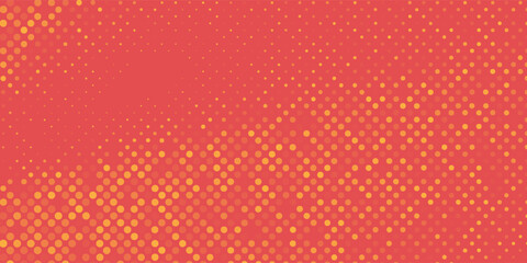 Elegant Dots halftone orange color pattern gradient texture with technology digital background. Modern Dots pop art comics with summer background eps 10
