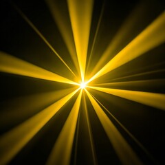 Vibrant yellow light explosion on dark background