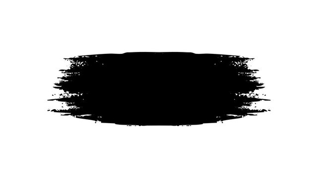 Minimalist black marker brush stroke reveal for text background or alpha matte transition in artistic film social media and professional digital editing.
