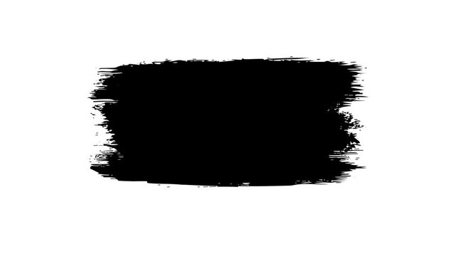 Professional hand painted black acrylic smear animation featuring organic grunge textures for artistic lower thirds title backgrounds and edgy motion design transitions.
