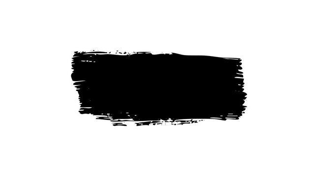 Minimalist grunge style black acrylic paint smear animation for creative lower thirds background elements and edgy motion design transitions for modern digital content.
