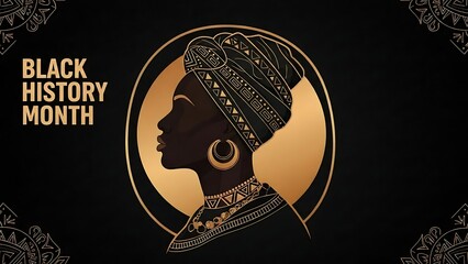 Black History Month African Queen Cultural Silhouette