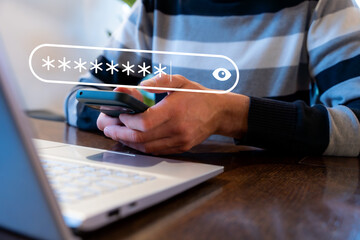 Password Login Authentication On Smartphone And Laptop, Cross Device Verification For Secure Account Access, Strong Password Cybersecurity, Mobile App SignIn