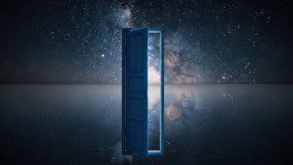 Mysterious door opens to the cosmos in the dark sky