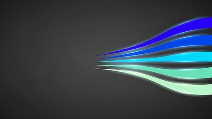 Abstract blue and green waveform graphic design element