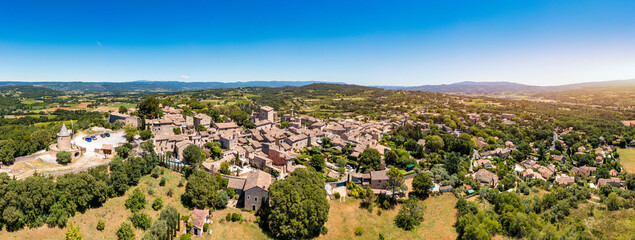 View of Goult, a small typical town in Provence, France. Discover the stunning hilltop village of...