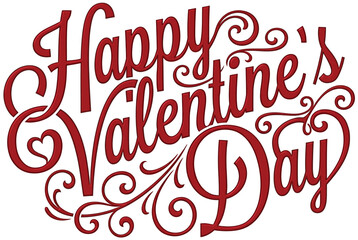 Happy valentine's day isolated on white background, Vector, illustration