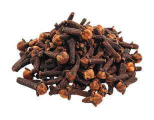 Fototapeta premium A close-up shot of a heap of whole, dried spice buds against a black background