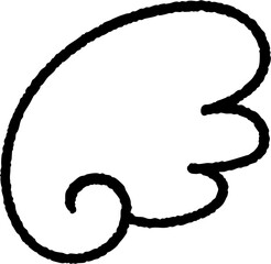 cartoon style wing icon line doodle © mooniii