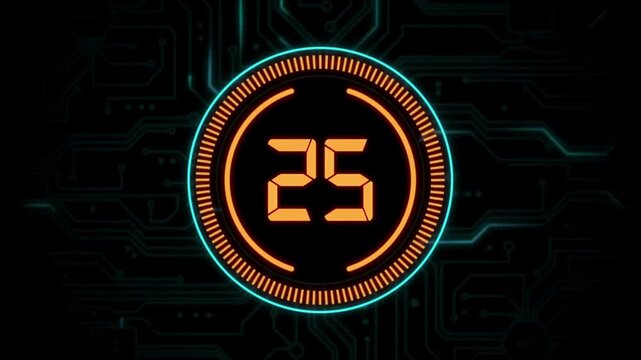 Countdown Timer Video Digital Countdown Animation Background