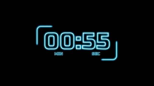 Countdown Timer Video Digital Countdown Animation Background