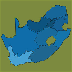 Fototapeta premium South Africa map Vector illustration.