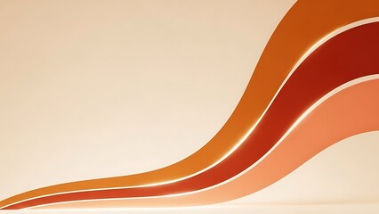 Abstract orange waveform graphic design element