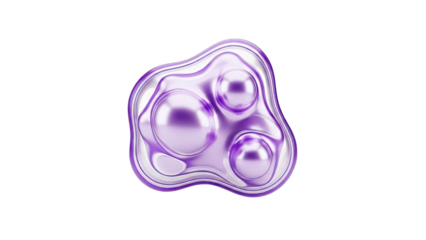 Iridescent Amorphous Shape with Bubbles