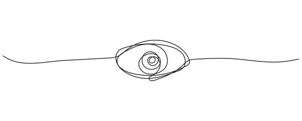 Minimalist eye sketch with continuous line art icon. perception, awareness, attention, focus, simplicity one line art icon. vector illustration.