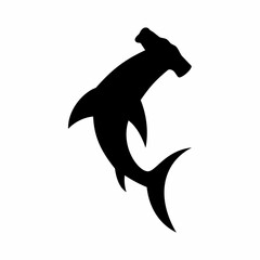 Hammerhead Shark Silhouette Flat Image