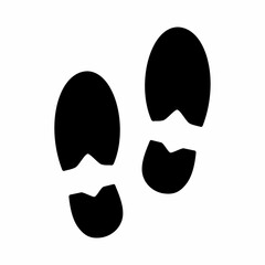 Shoes footprint silhouette flat image