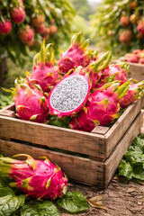 dragon fruit in a basket