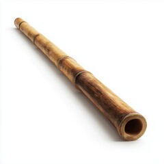 Long Hollow Bamboo Stick on White Background