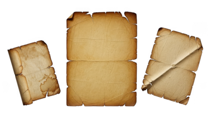 Collection of aged parchment documents displayed together