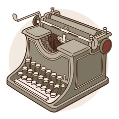 vintage typewriter with paper