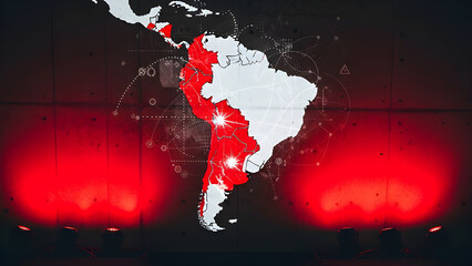 Strategic view of Latin America highlighting regional risk amid escalating international conflict.
