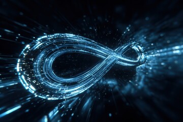 Abstract infinity symbol, digital art