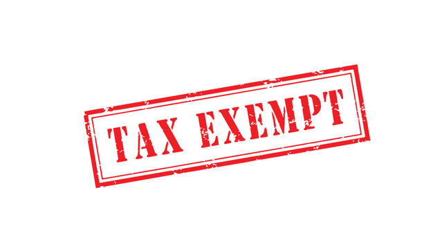 Tax exempt grunge rubber stamp.