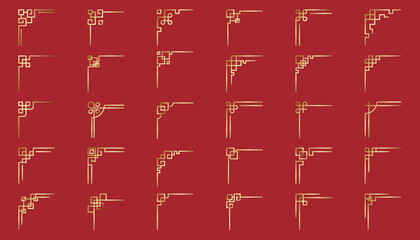 set of chinese traditional frame design, background decoration