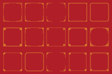 set of chinese traditional frame design, background decoration