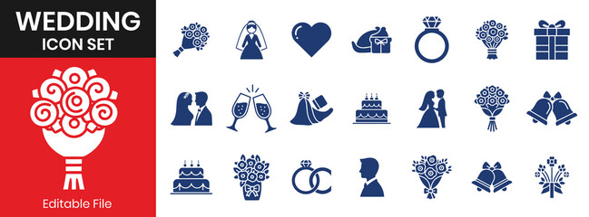 Black Monochrome Wedding Marriage Bridal Ceremony Celebration