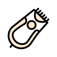 mustache and hair trimmer icon