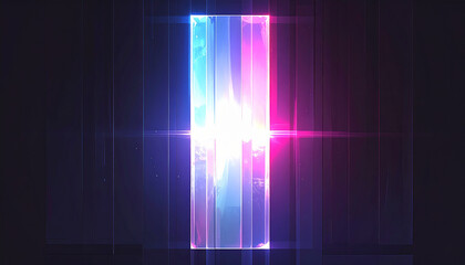 Futuristic abstract neon light swirl wave on dark background.